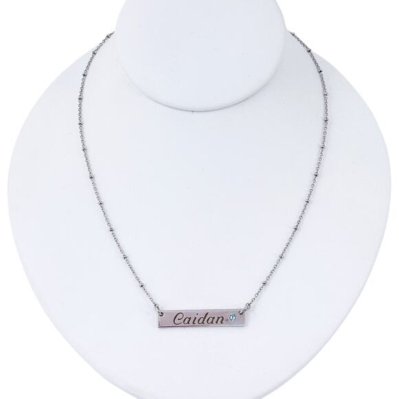 Vintage Sterling Silver 925 Caidan Nameplate Necklace 18"-20" - Picture 1 of 6